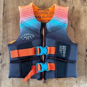 HYPERLITE WAKE CO. YOUTH LIFE VEST US COAST GUARD APPROVED
